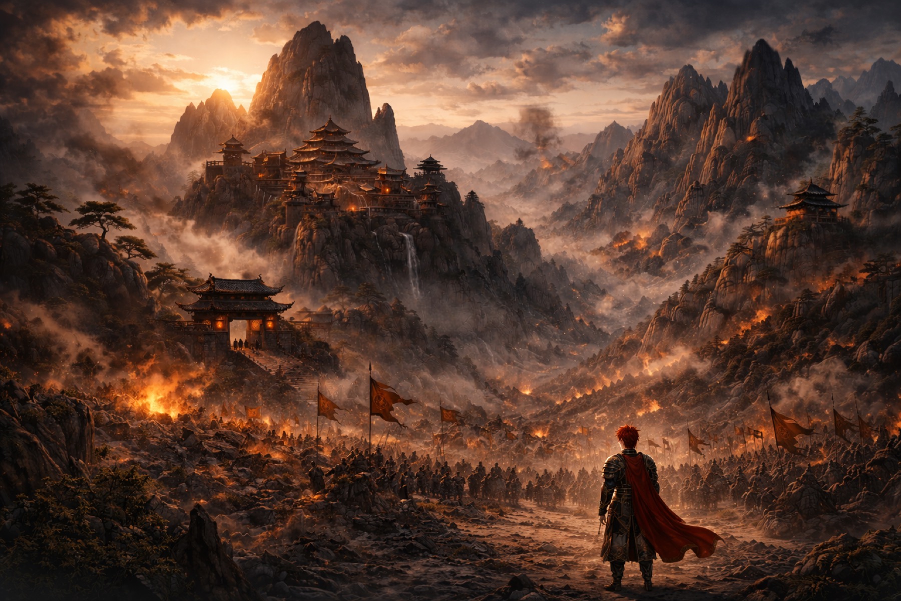Battle at Northern Ridge scene from The Scribe and the Swordsman